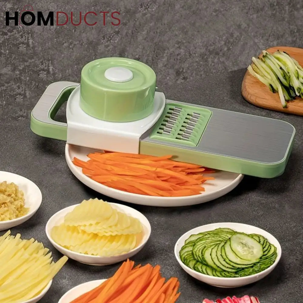 Multifunctional Roller Vegetable Cutter, 5 In 1 Vegetable Slicer And Cutter, Manual Rotary Drum Greator, Hand Roller Type Square Drum Vegetable Cutter with5 Removable Blades For Kitchen